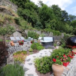 Jardin avec espace détente